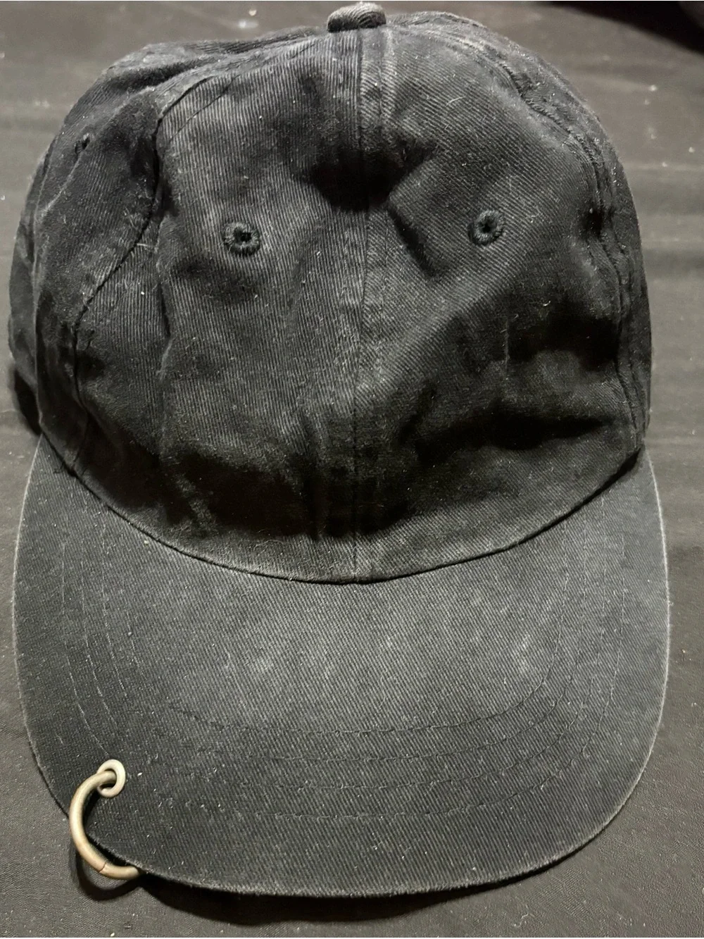 Everyday Black Women's Baseball Cap with Brim Ring Accent